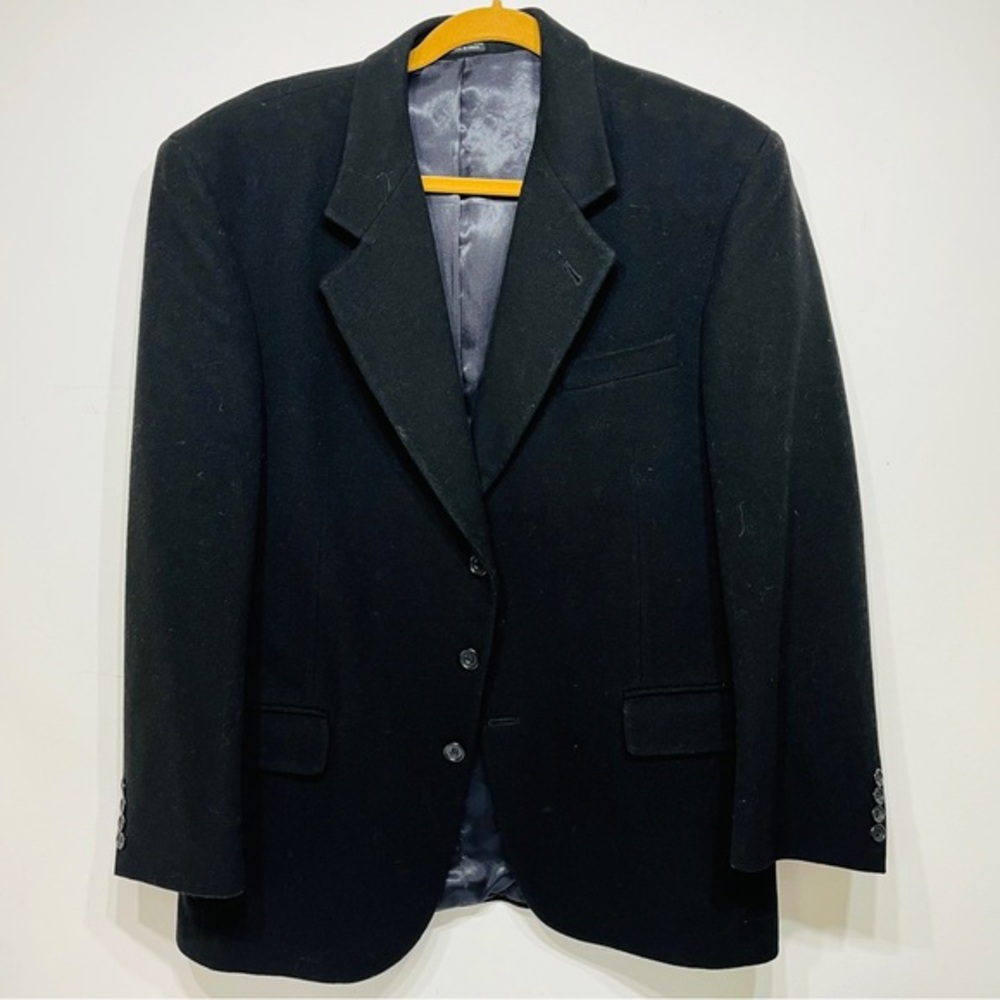 Zylos George Machado Men’s 42S Cashmere Blend Classic Black Men's Blazer